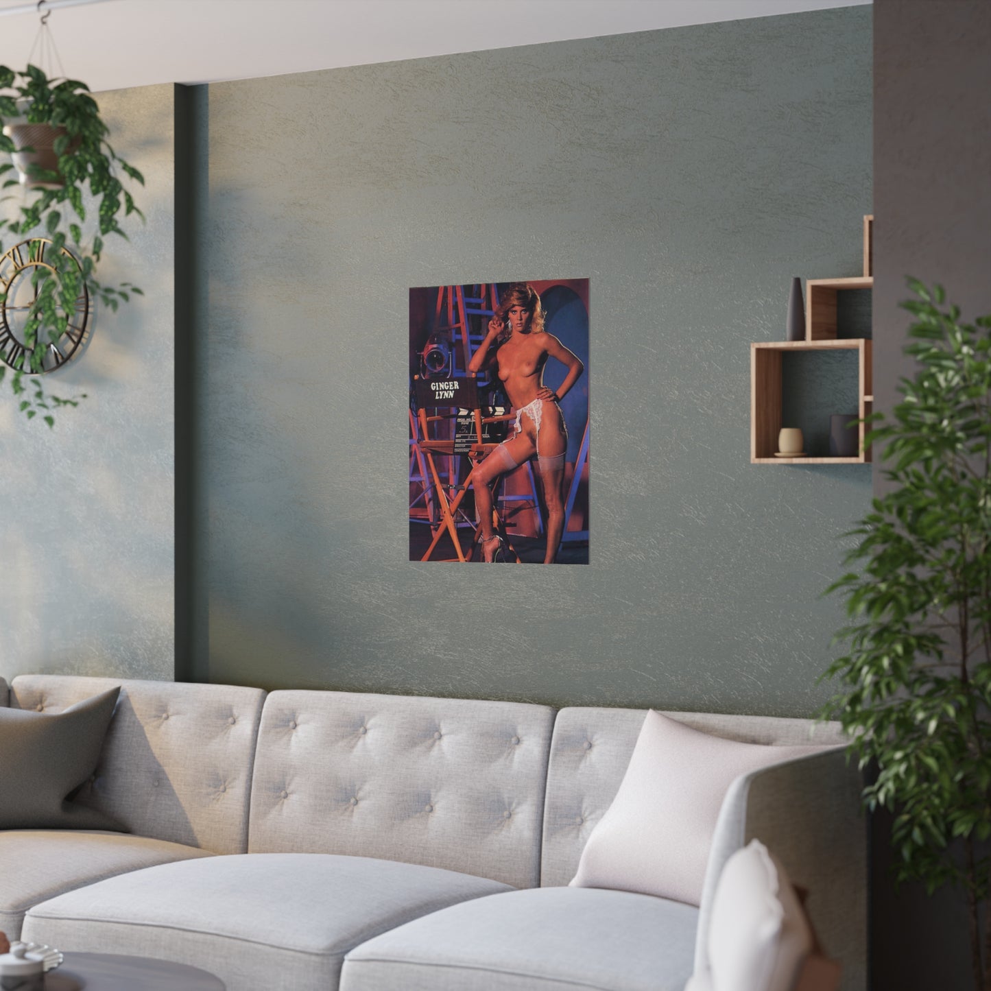 Satin Posters (210gsm) Retro Porn Star Ginger Lynn Nude