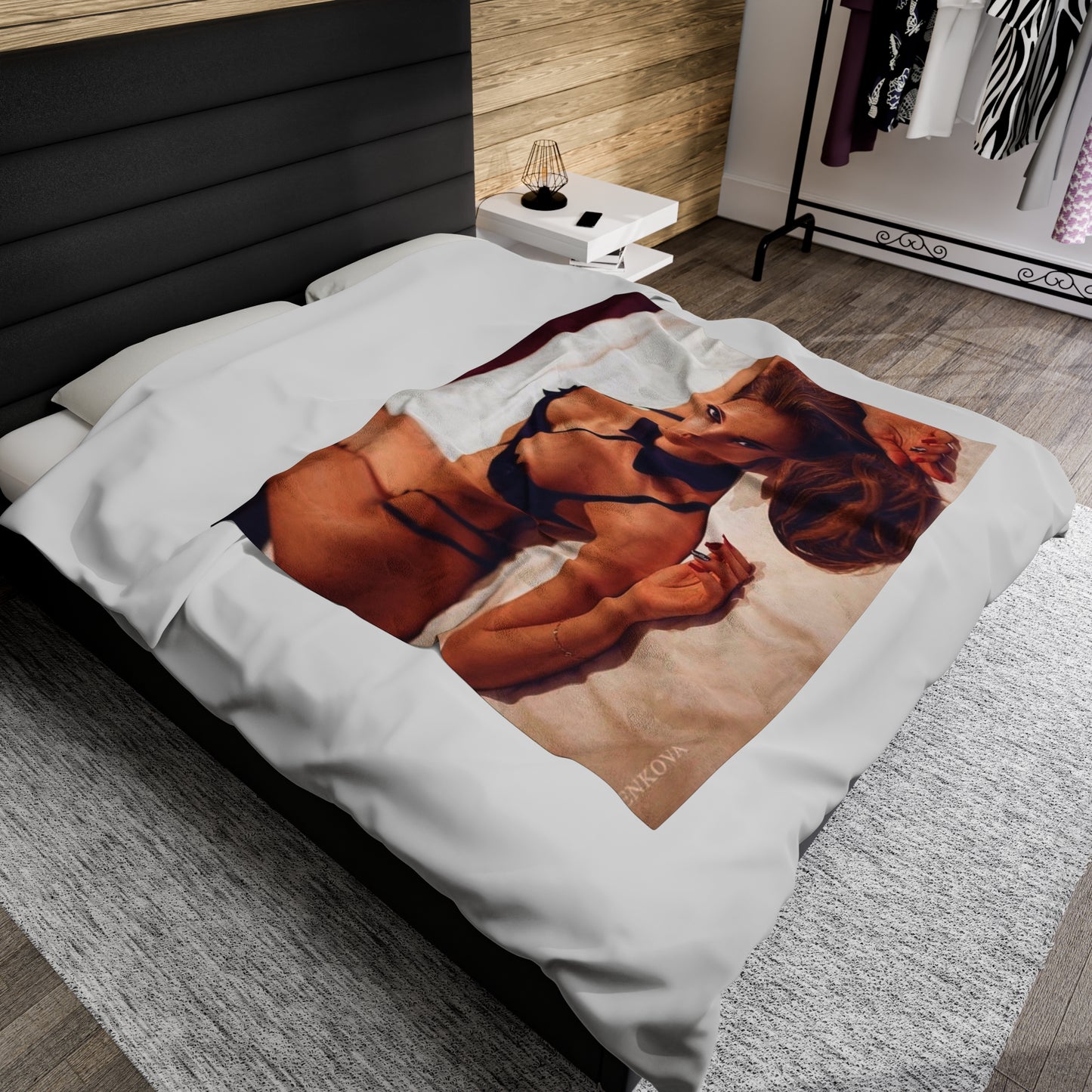 Velveteen Plush Blanket Sexy Naked Nude Pornstar