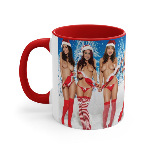 Accent Coffee Mug, 11oz Nude Christmas Pornstars