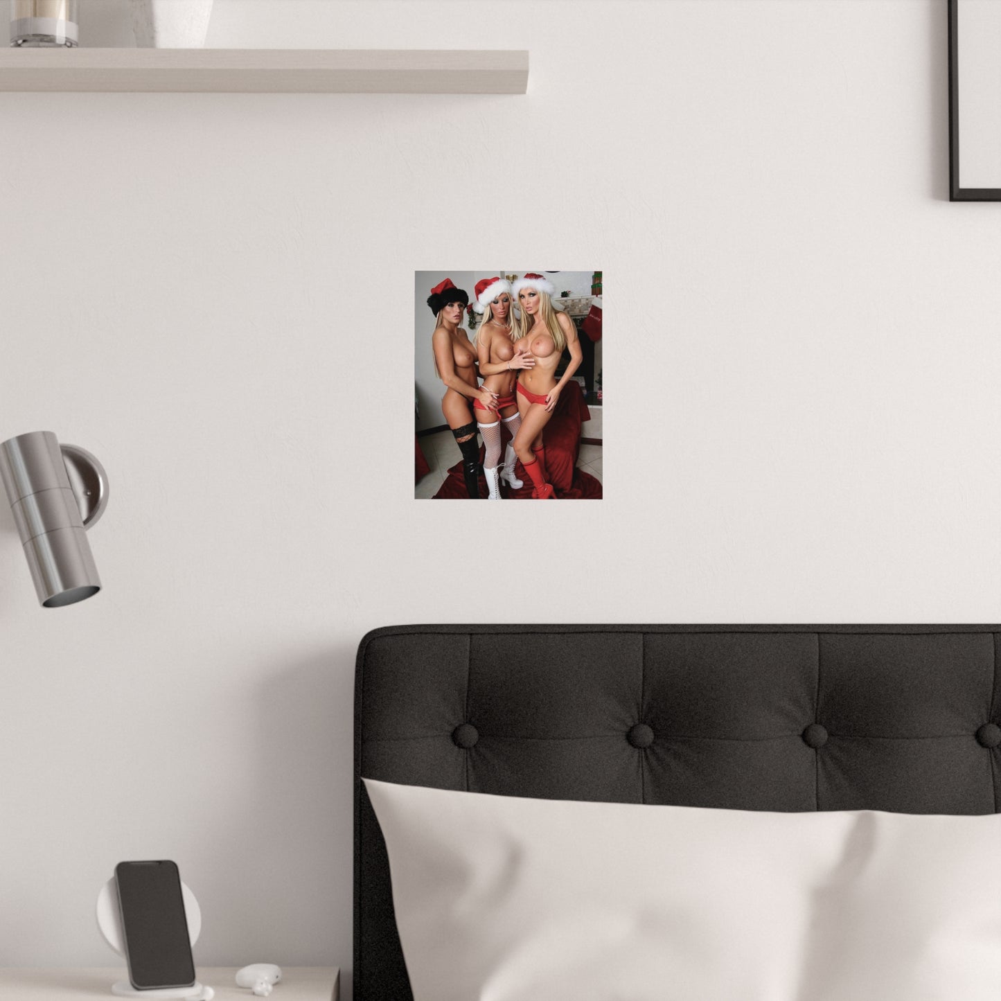 Satin Posters (210gsm) Porn Star Nikki Benz & Friends Christmas