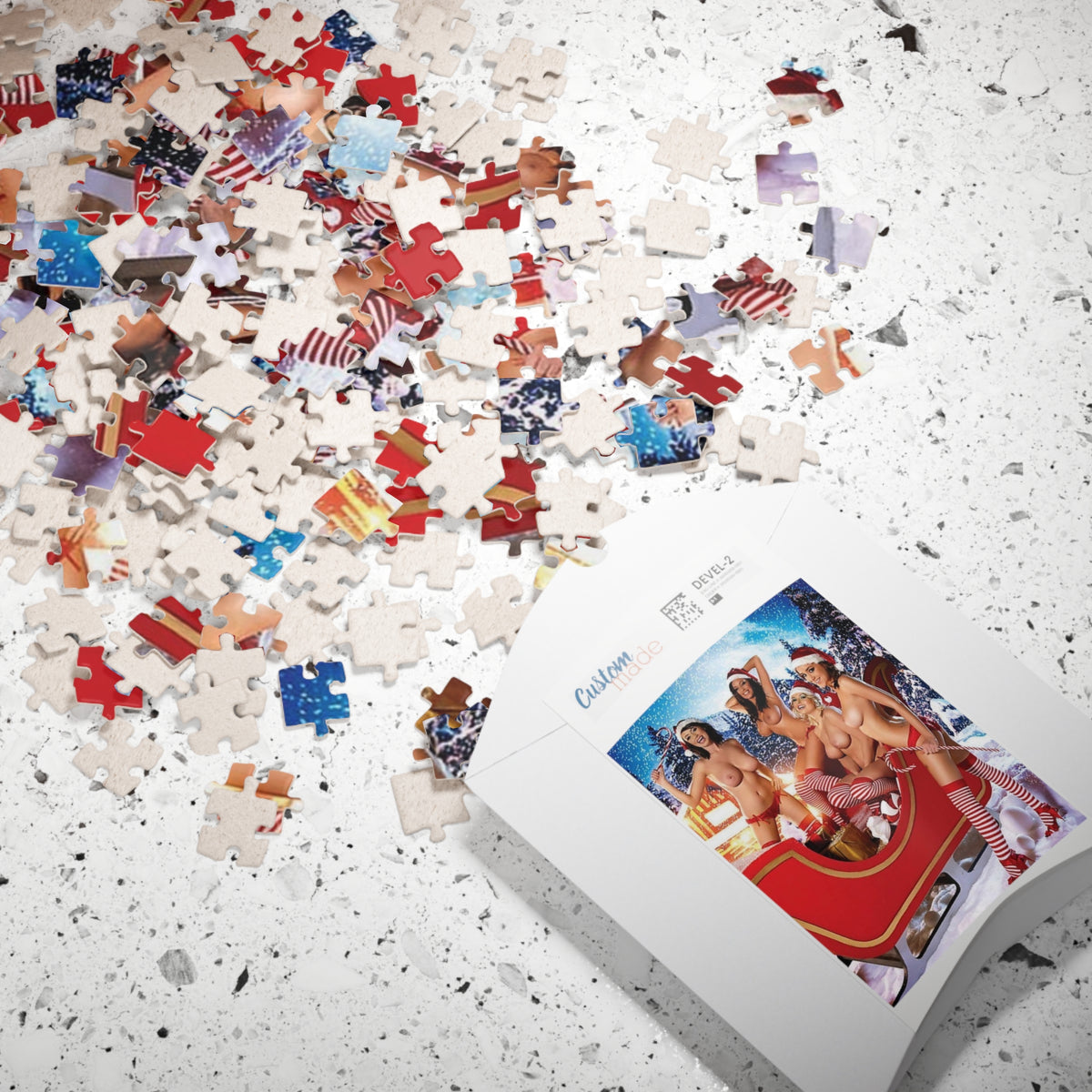 Puzzle (110, 252, 500, 1014-piece) Pornstars Nude Christmas