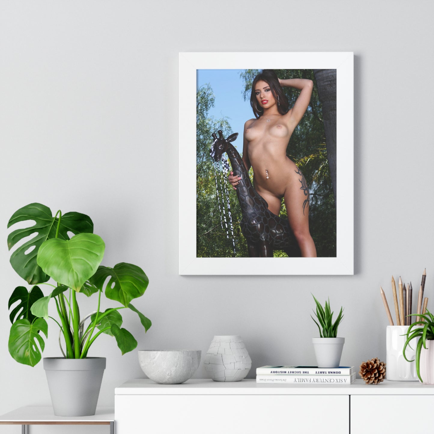 Framed Vertical Poster Porn Star Jynx Maze Nude