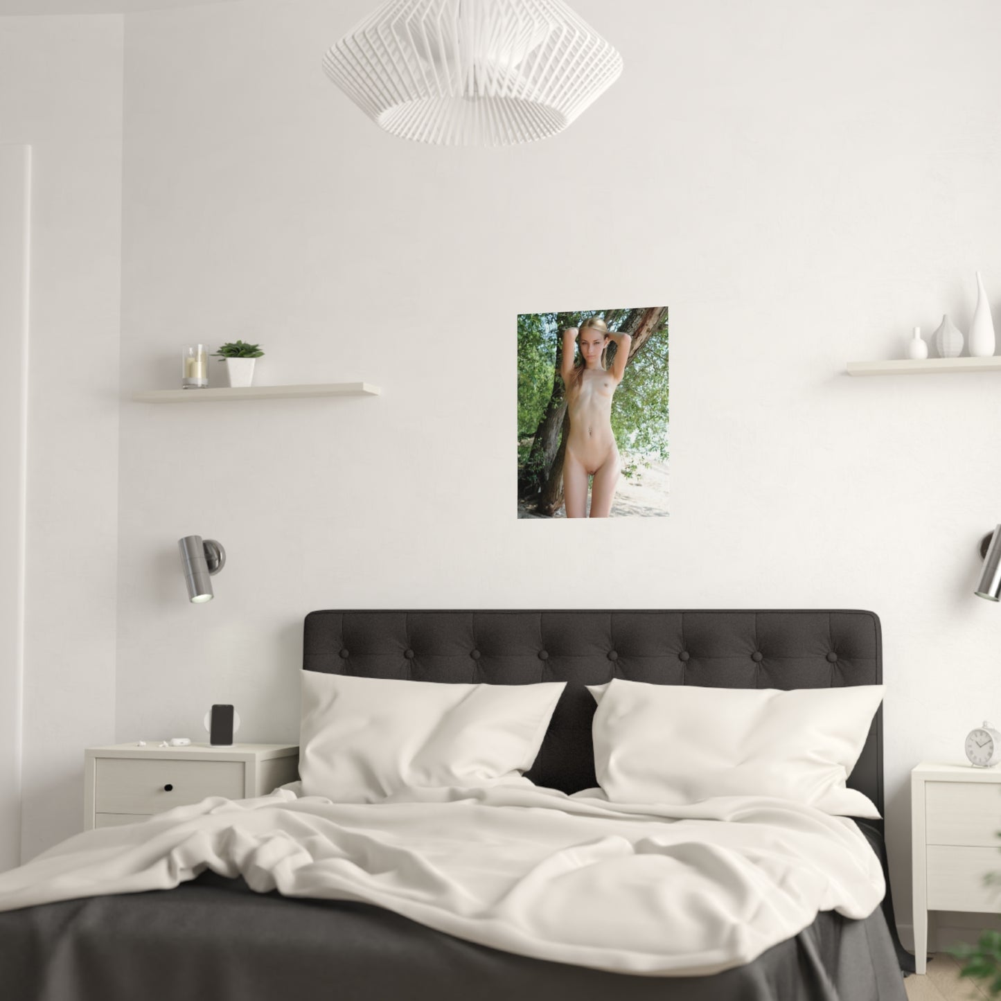 Satin Posters (210gsm) Skinny Nude Outdoors