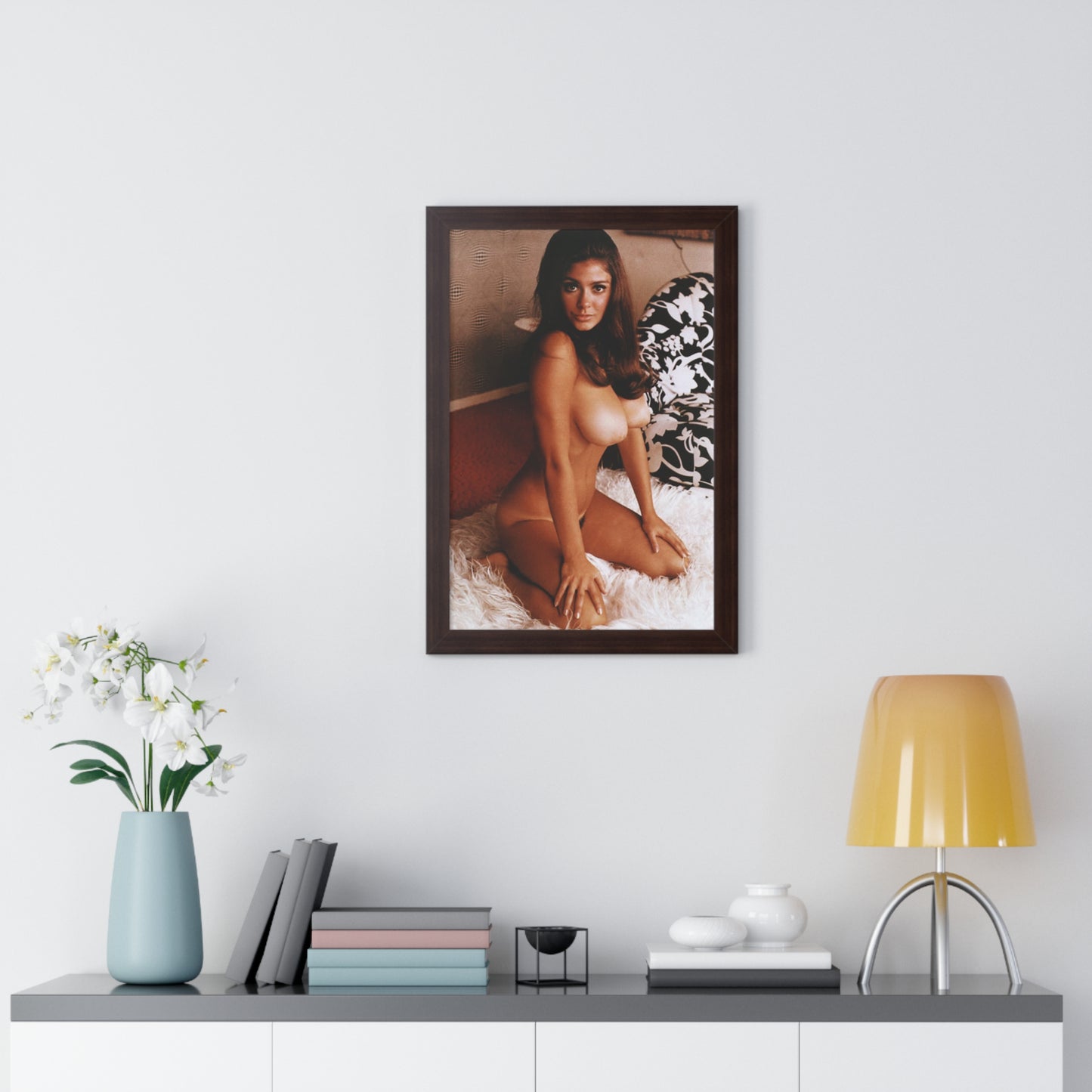 Framed Vertical Poster Playboy Playmate Cynthia Myers Nude