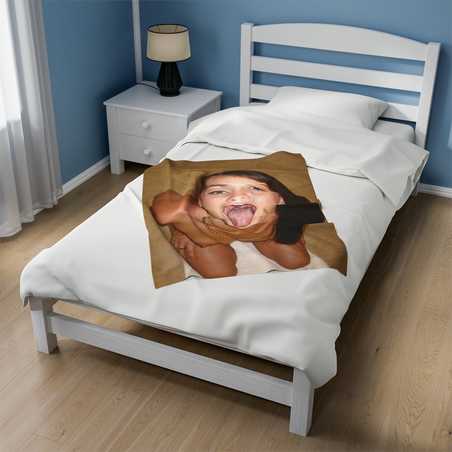 Velveteen Plush Blanket Cumshot Target