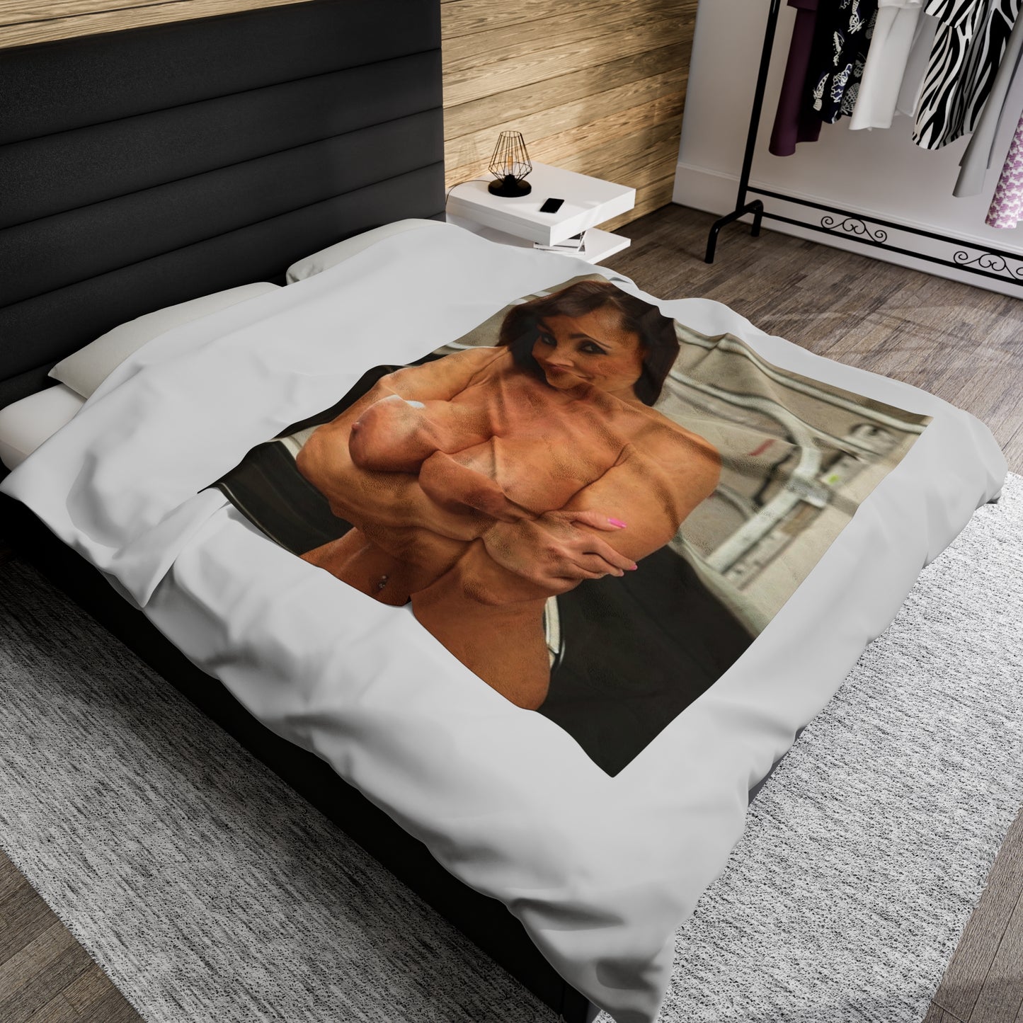 Velveteen Plush Blanket Lisa Ann Nude