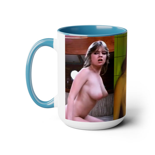 Two-Tone Coffee Mugs, 15oz Traci Lords Nude