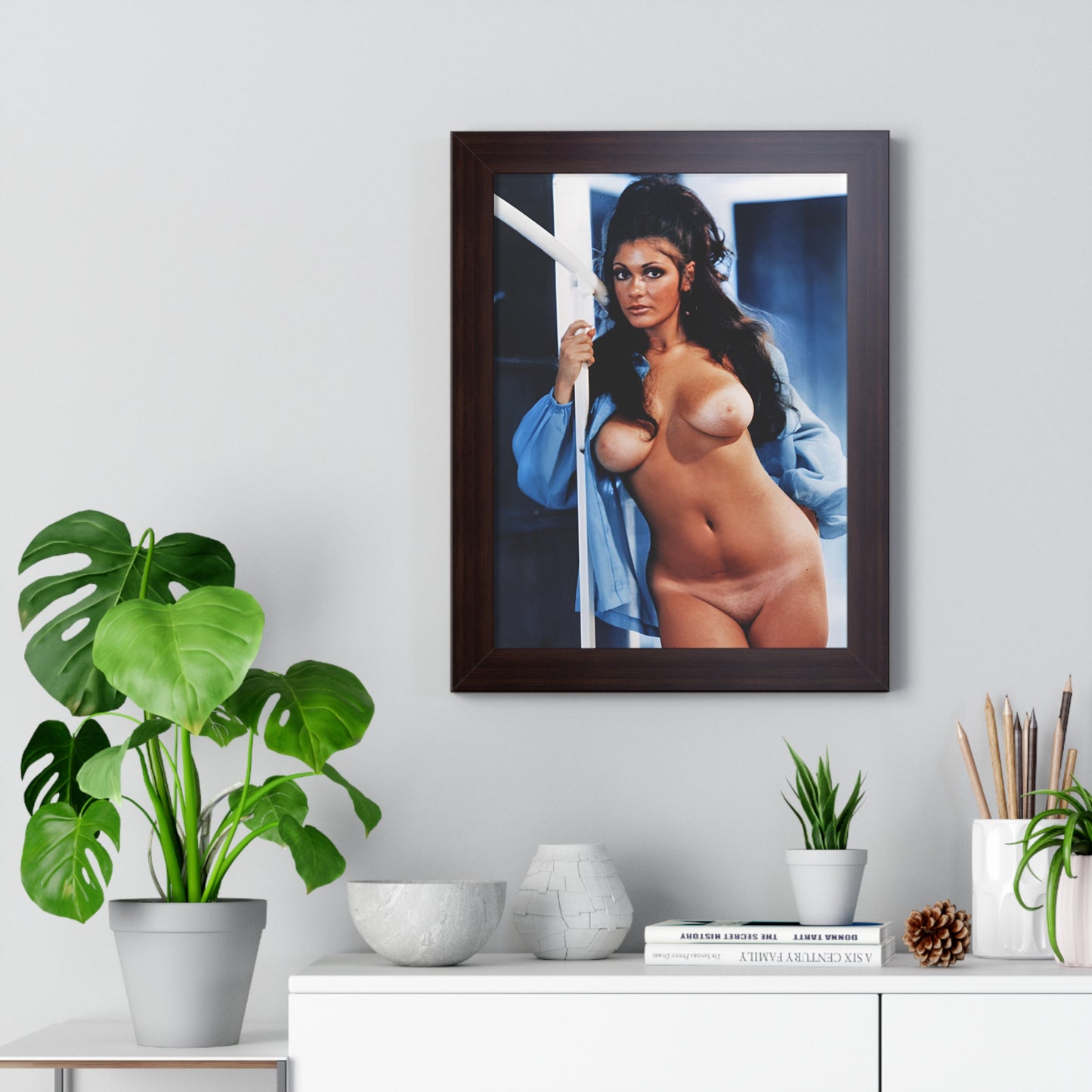 Framed Vertical Poster Playboy Playmate Cynthia Myers nude