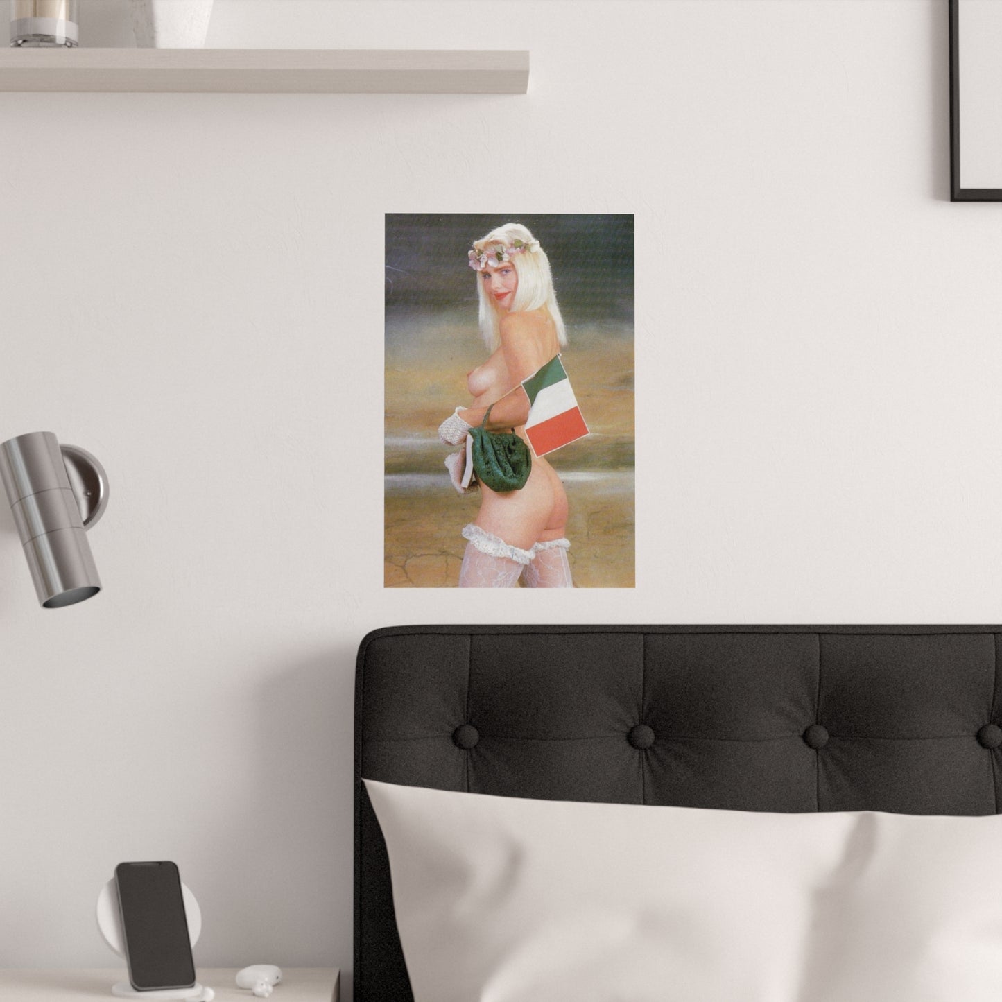 Satin Posters (210gsm) Retro Porn Star Cicciolina (Ilona Staller) Nude
