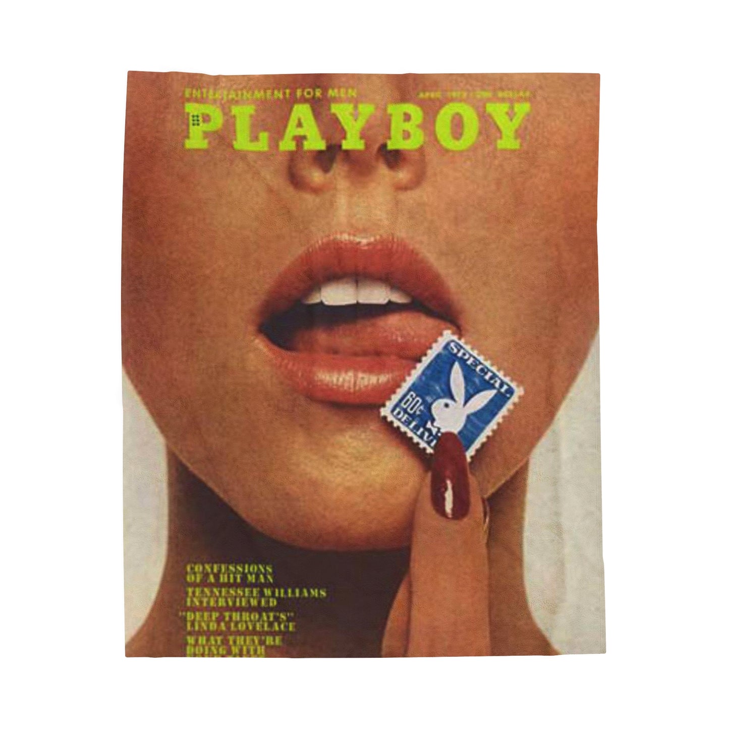 Velveteen Plush Blanket Playboy Cover April 1973