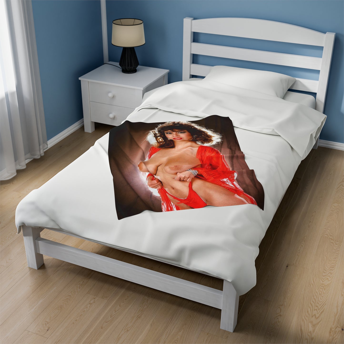Velveteen Plush Blanket Retro Adult Star Christy Canyon Nude