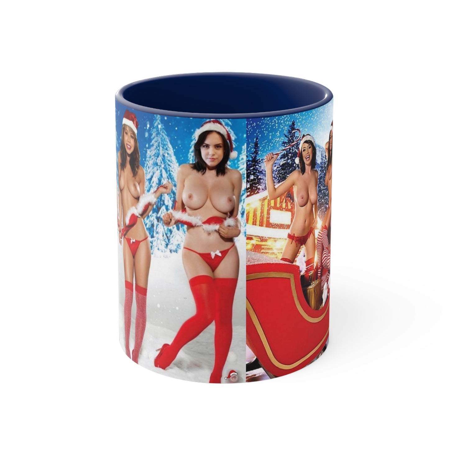 Accent Coffee Mug, 11oz Nude Christmas Pornstars