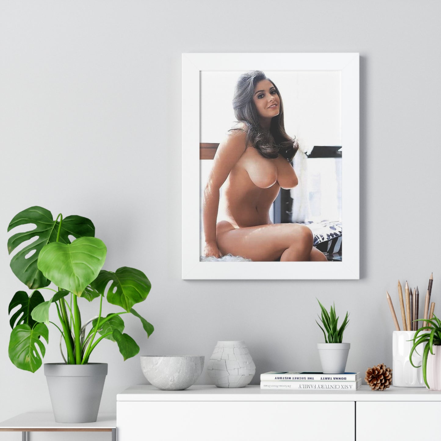 Framed Vertical Poster Playboy Playmate Cynthia Myers Nude