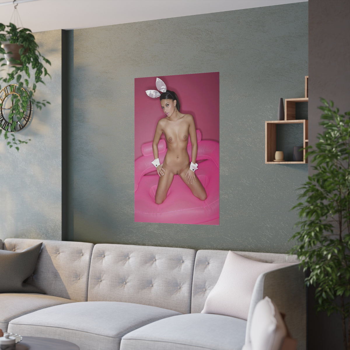 Satin Posters (210gsm) Tight Nude Bunny Ears