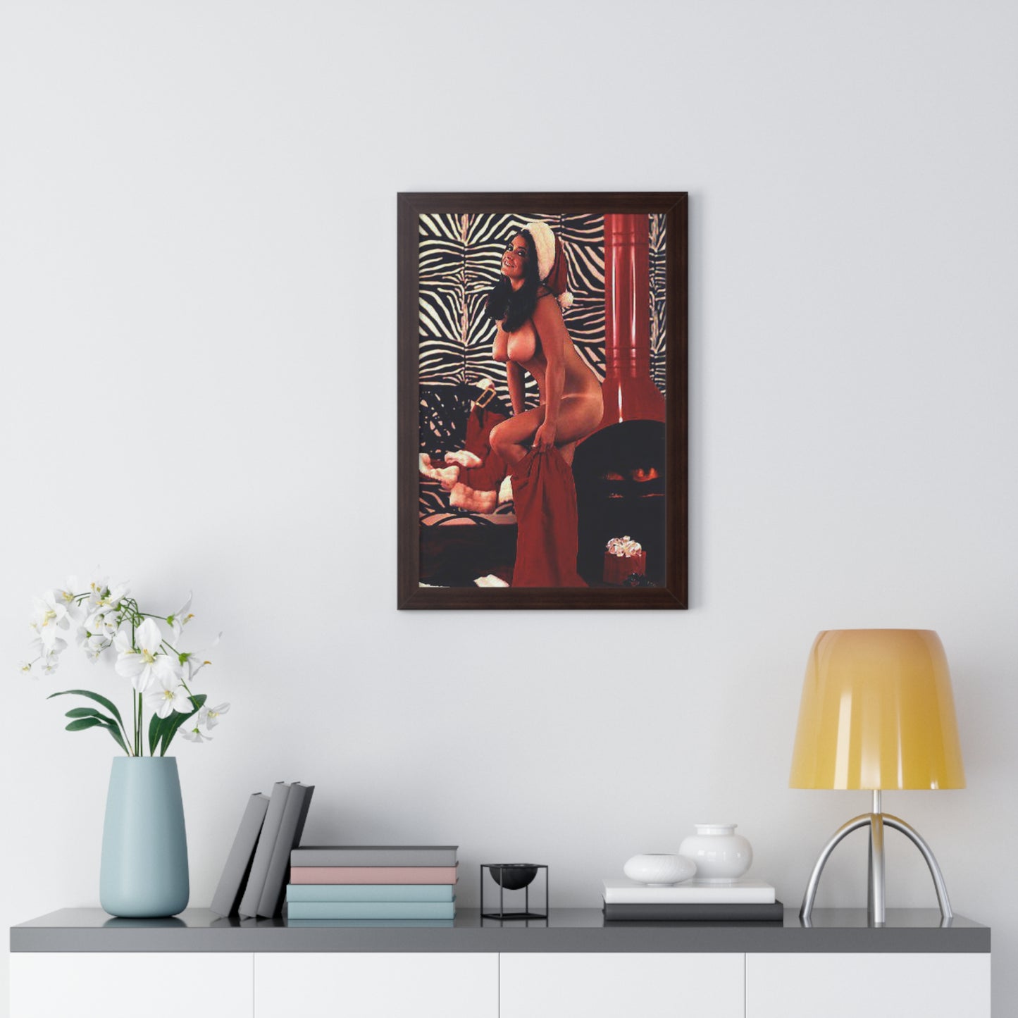 Framed Vertical Poster Playboy Playmate Cynthia Myers Nude