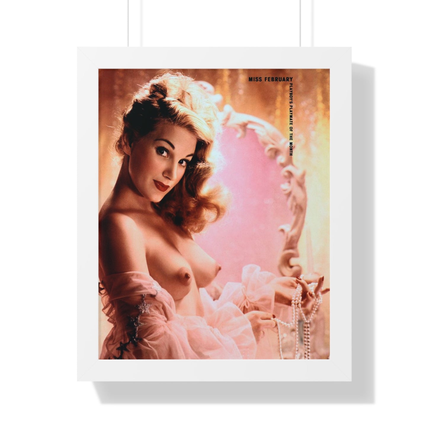 Framed Vertical Poster Playboy Playmate February 1954 Margaret Scott