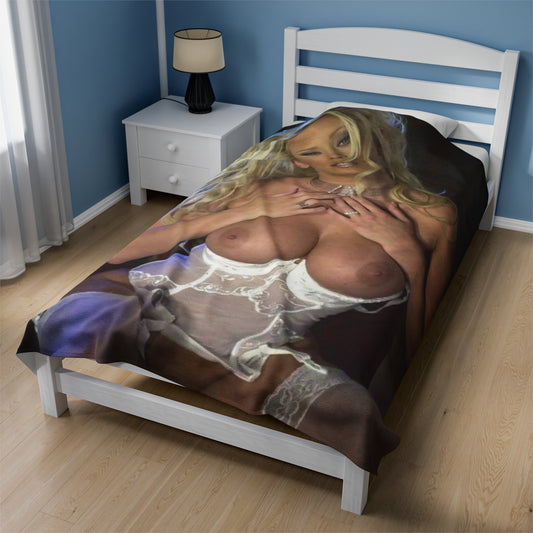 Velveteen Plush Blanket Pornstar Jenna Jameson Nude
