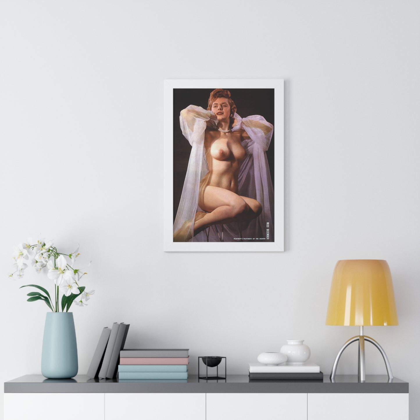Framed Vertical Poster Playboy Playmate December 1954 Terry Ryan