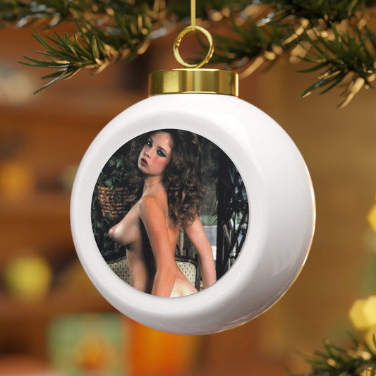 Christmas Ball Ornament Retro Porn Star 80s