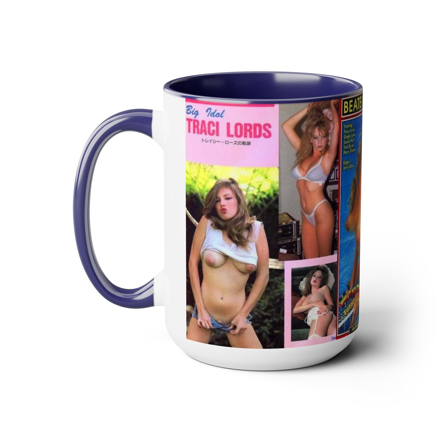 Two-Tone Coffee Mugs, 15oz Traci Lords Nude