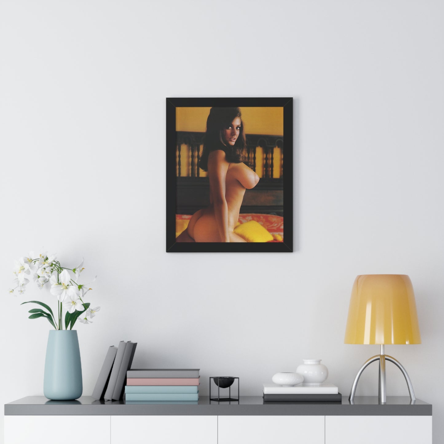 Framed Vertical Poster Playboy Playmate Cynthia Myers Nude