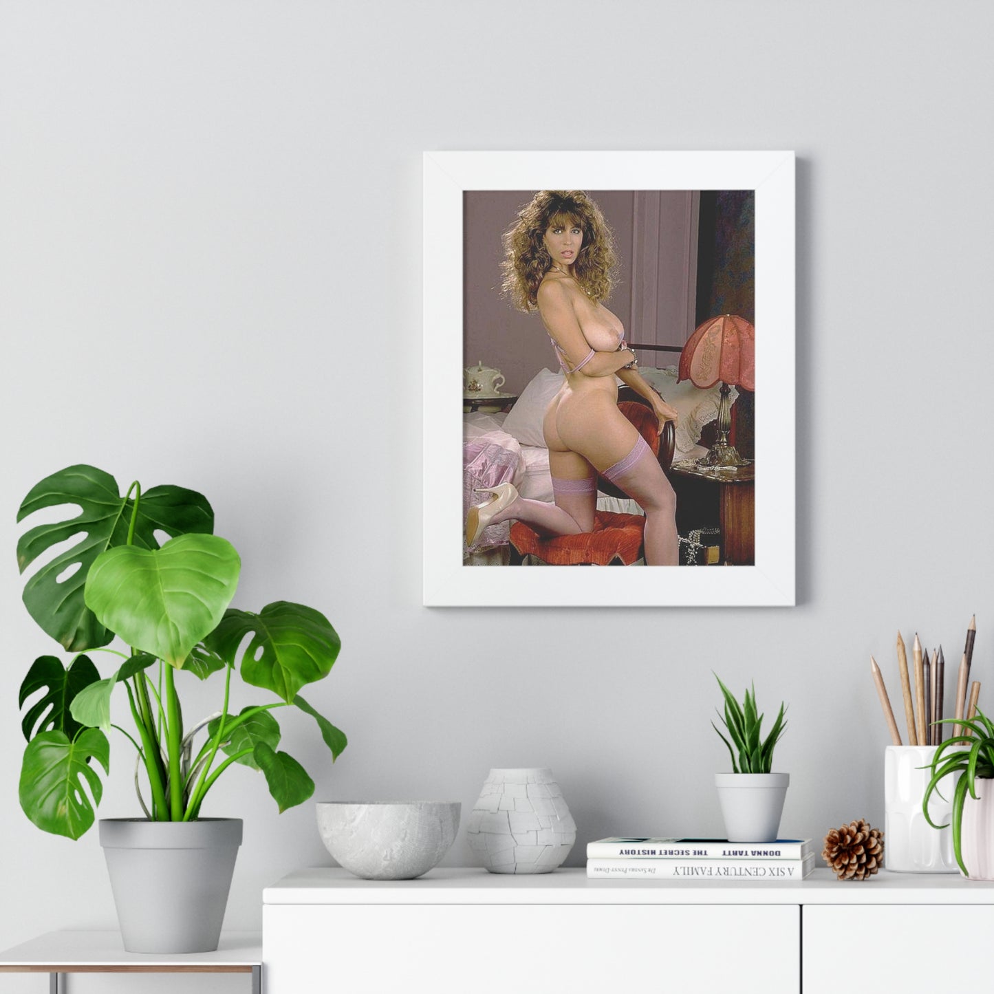 Framed Vertical Poster Porn Star Christy Canyon Nude