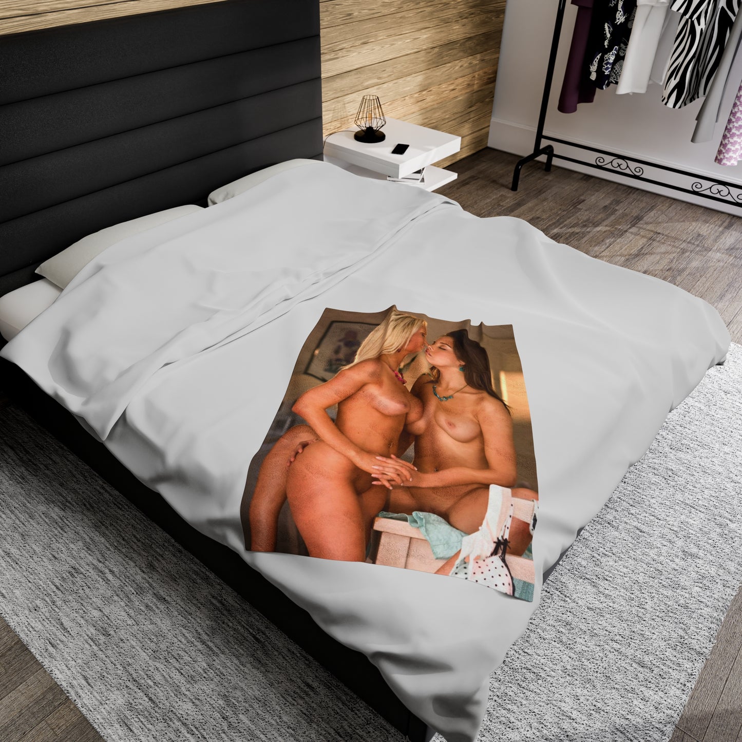 Velveteen Plush Blanket Hot Natural Lesbians