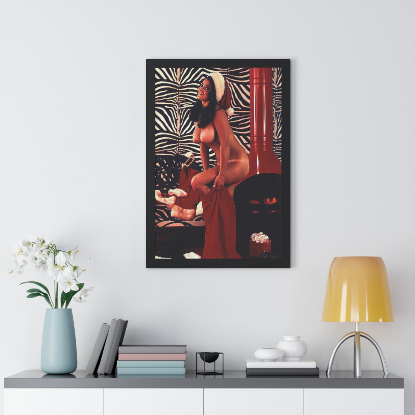 Framed Vertical Poster Playboy Playmate Cynthia Myers Nude