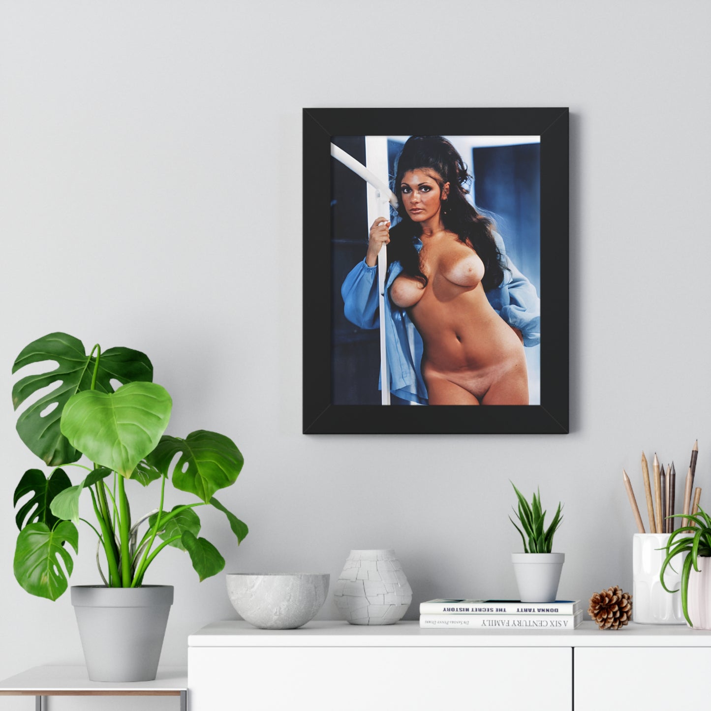 Framed Vertical Poster Playboy Playmate Cynthia Myers nude
