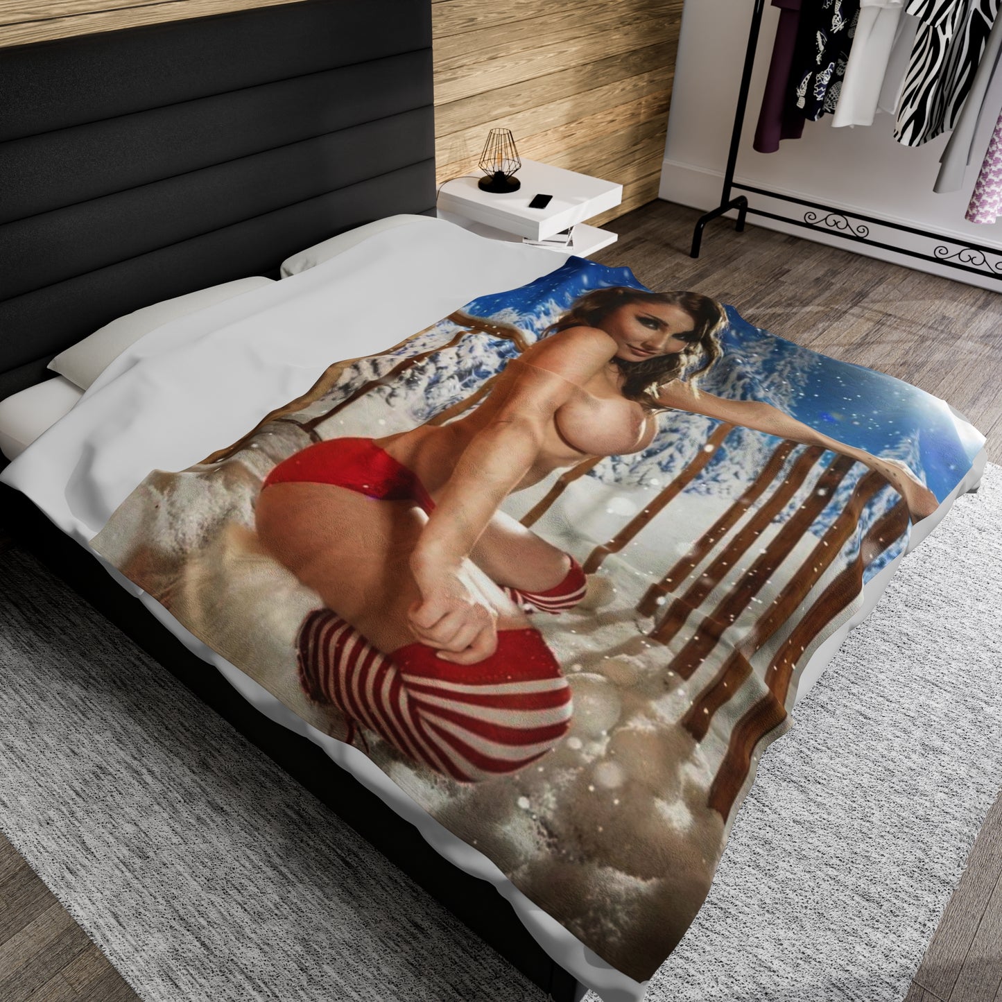 Velveteen Plush Blanket Nude Christmas Pornstars