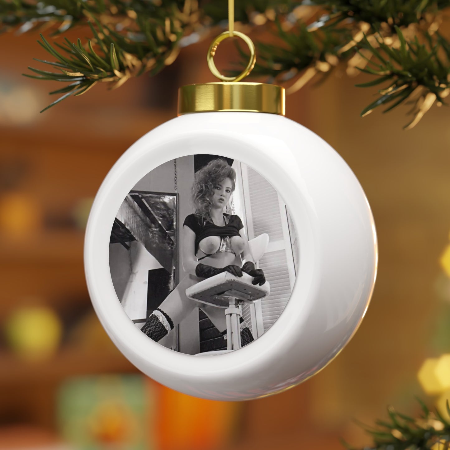 Christmas Ball Ornament Retro Porn Star Traci Lords Nude Naked