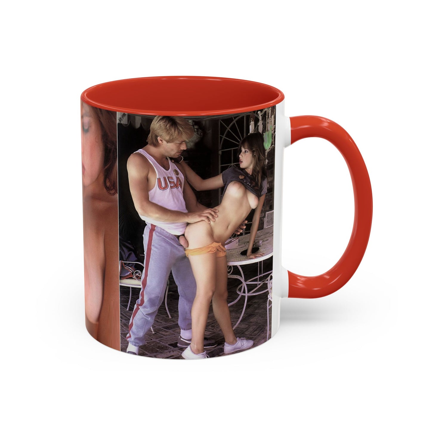 Accent Coffee Mug (11, 15oz) Traci Lords Nude Naked Fucking Retro