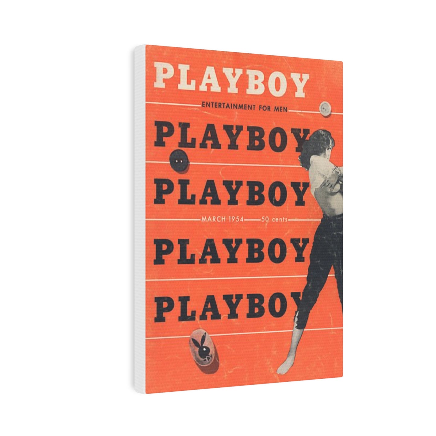 Canvas Photo Tile Playboy Cover March 1954
