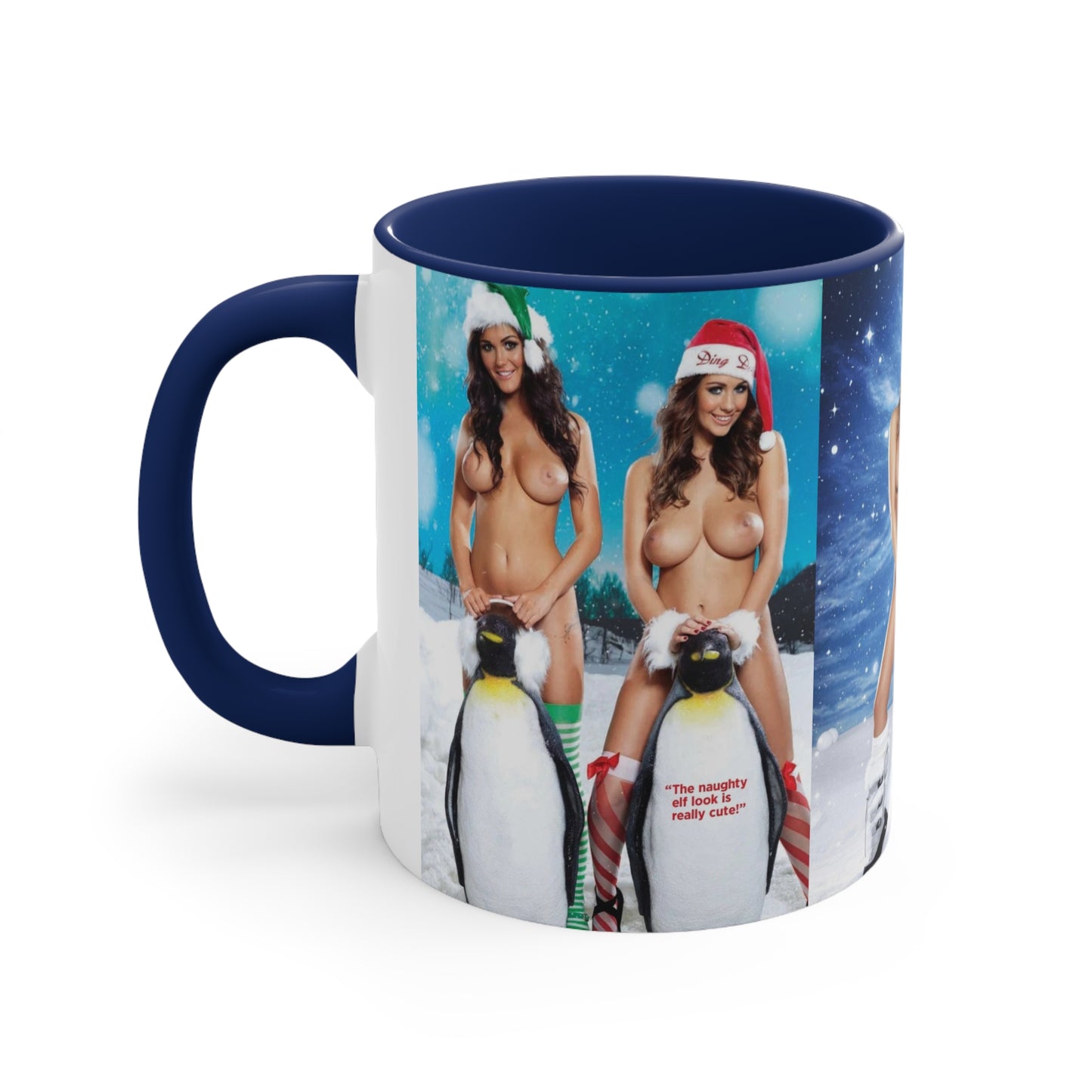 Accent Coffee Mug, 11oz Nude Christmas Pornstars