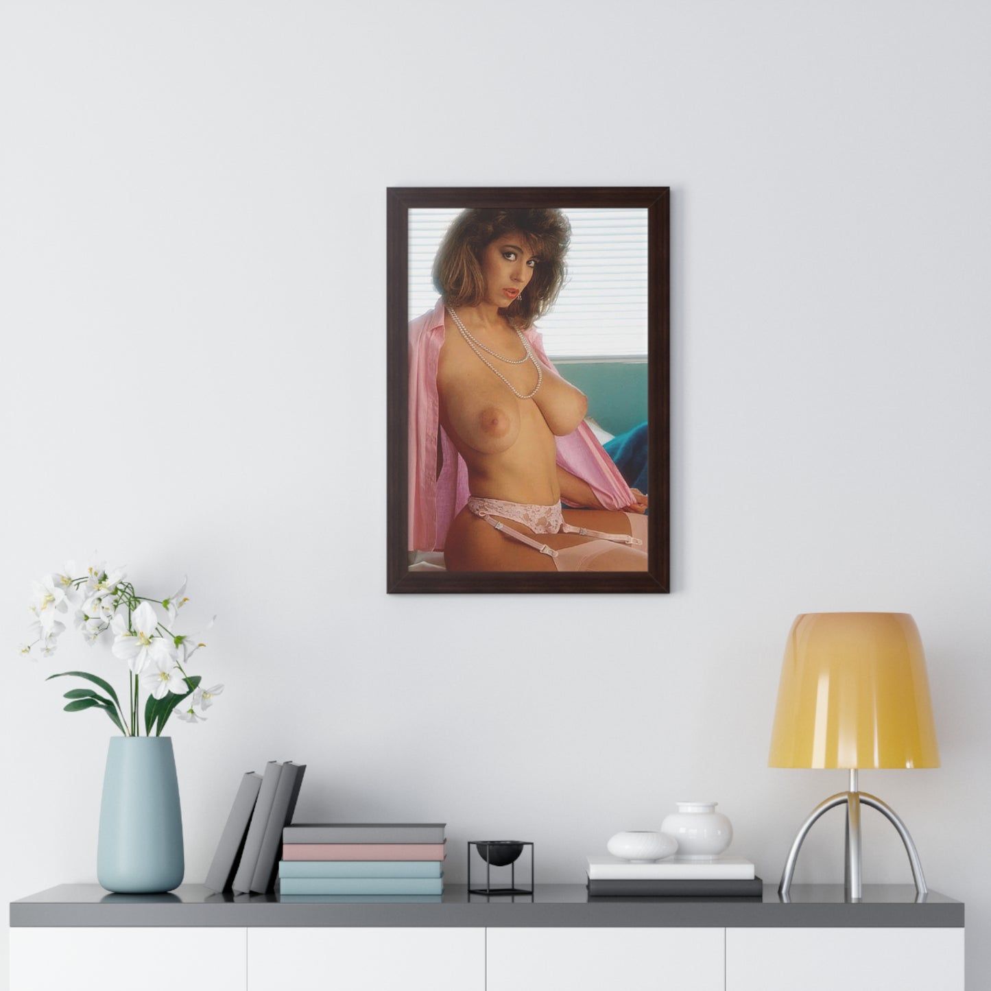 Framed Vertical Poster Porn Star Christy Canyon Nude