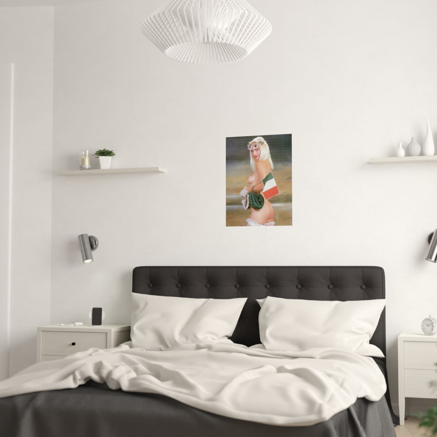 Satin Posters (210gsm) Retro Porn Star Cicciolina (Ilona Staller) Nude