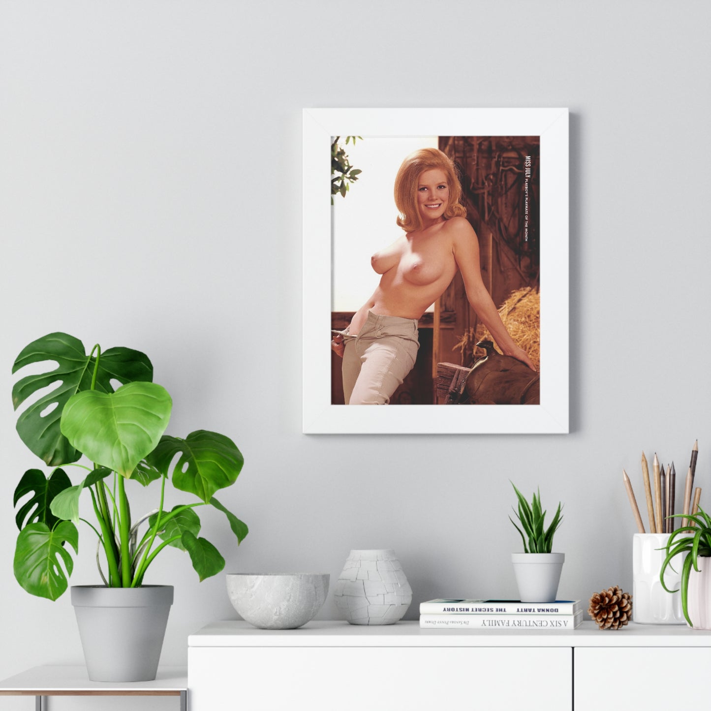 Framed Vertical Poster Playboy Playmate July 1964 Melba Ogle