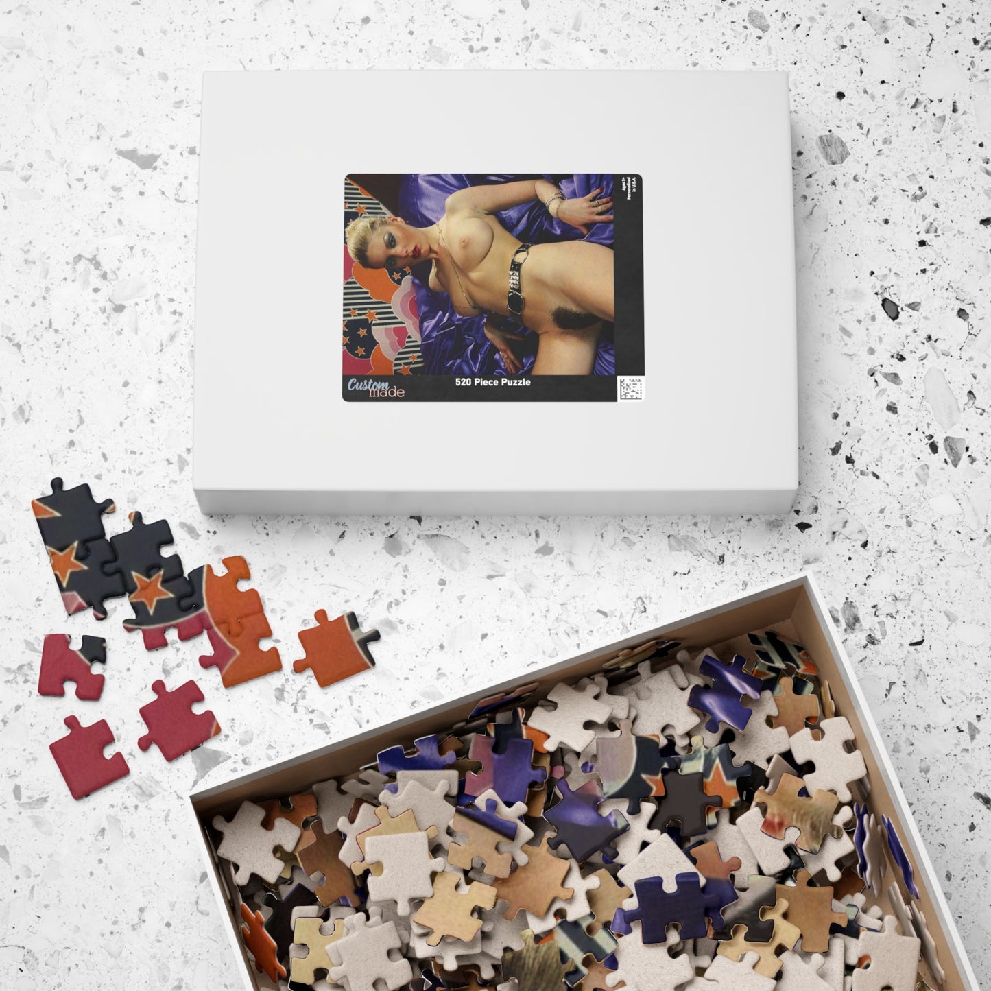 Puzzle (110, 252, 500, 1014-piece) Retro French Porn Star Marilyn Jess