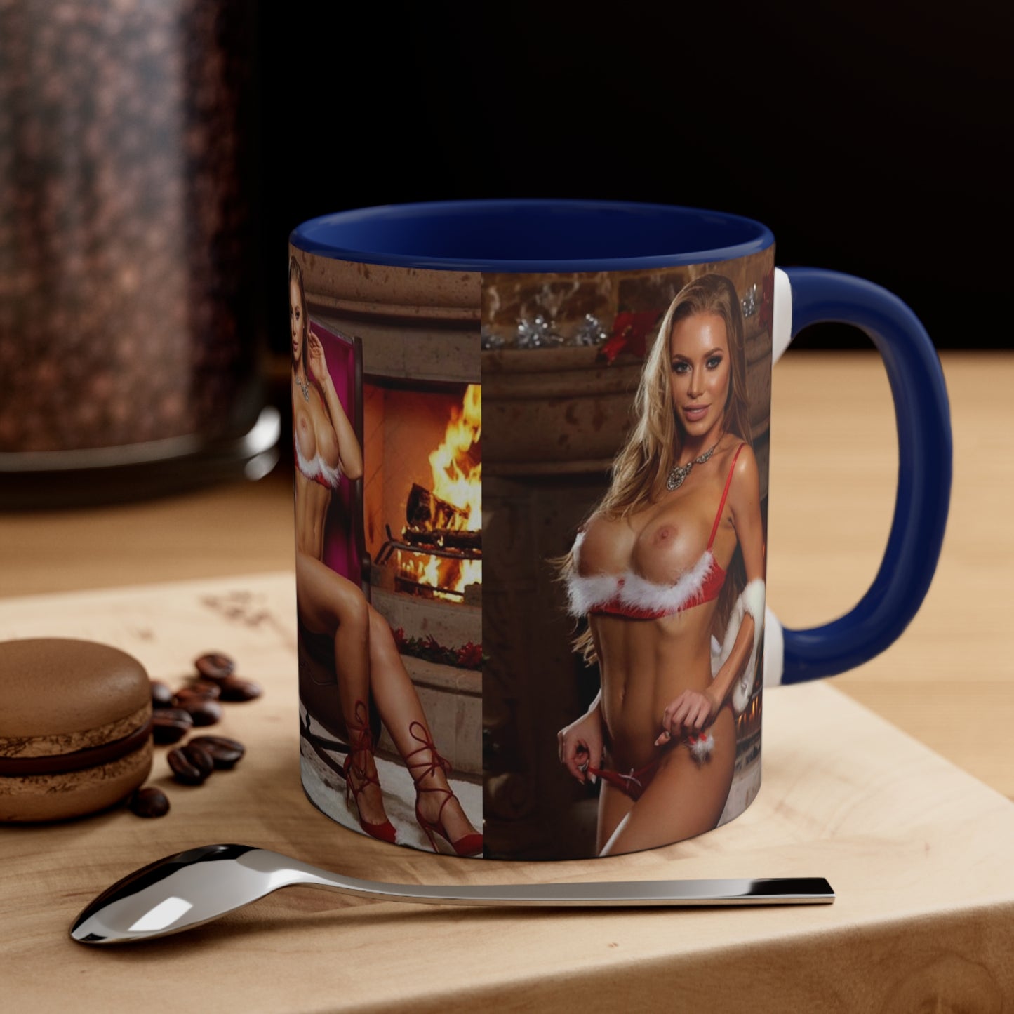 Accent Coffee Mug, 11oz Pornstar Nicole Aniston Nude Christmas