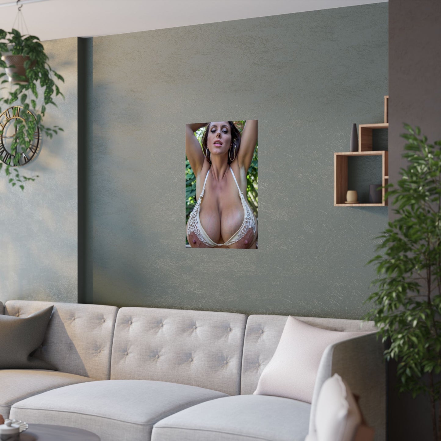 Satin Posters (210gsm) Custom AI large breasts