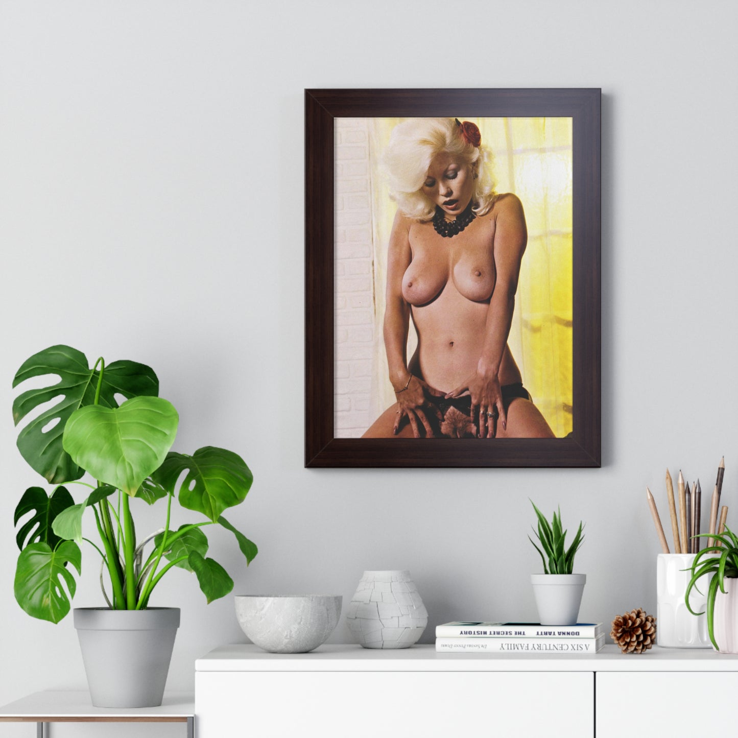 Framed Vertical Poster Porn Star Seka Nude