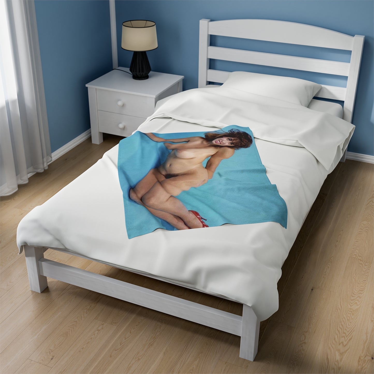 Velveteen Plush Blanket Retro Adult Star Christy Canyon Nude