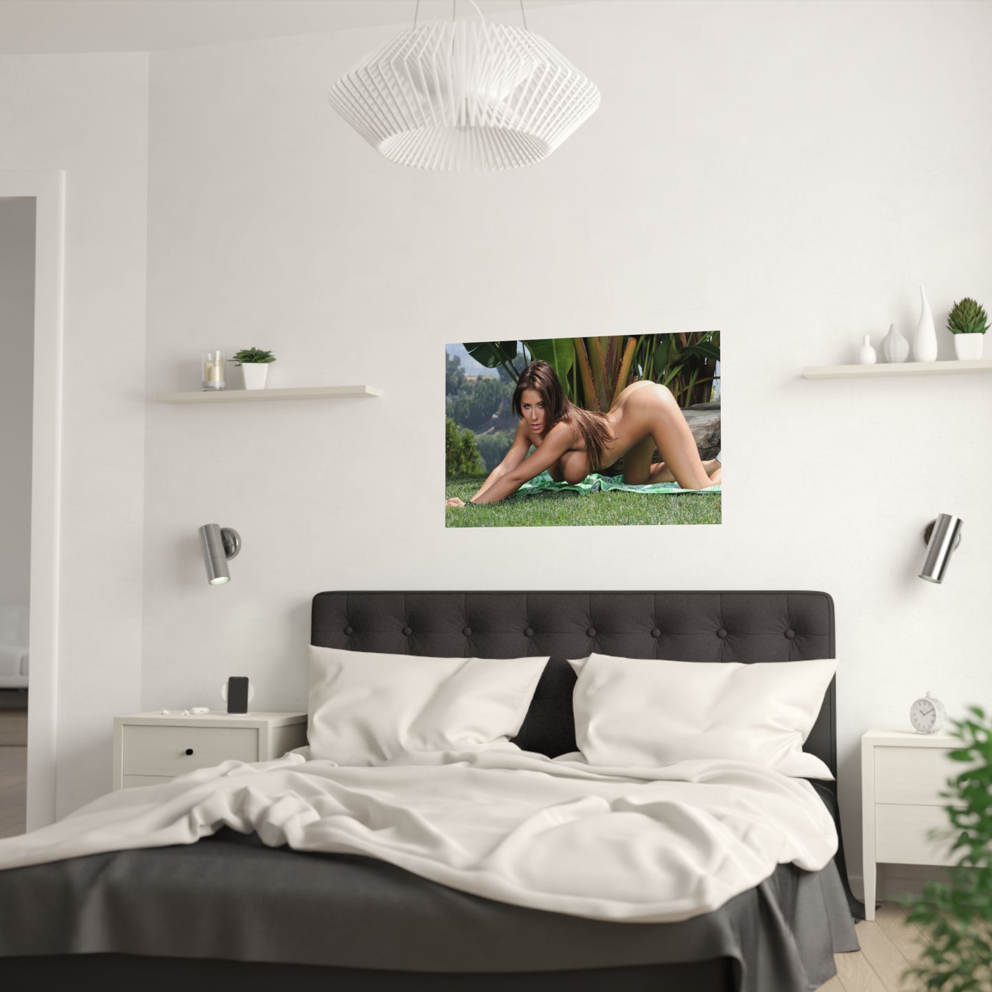Satin Posters (210gsm) Madison Ivy Nude in the Grass