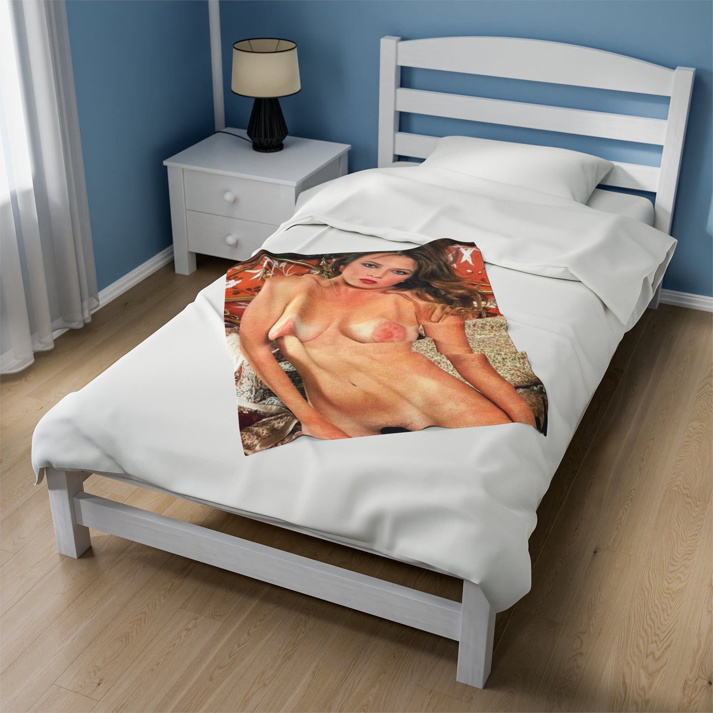 Velveteen Plush Blanket Retro Adult Star 1980s