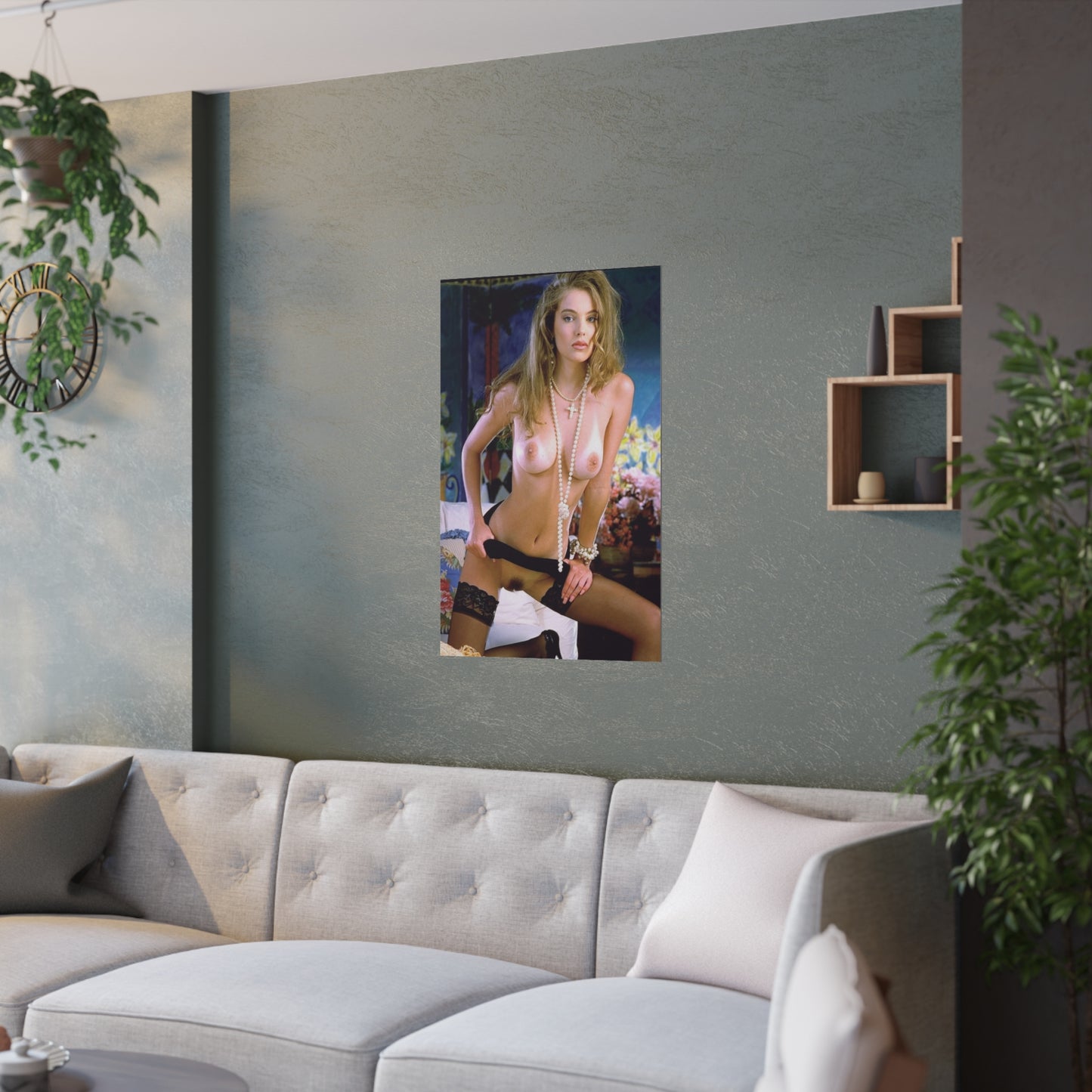 Satin Posters (210gsm) Retro Adult Star Bonita Saint Nude