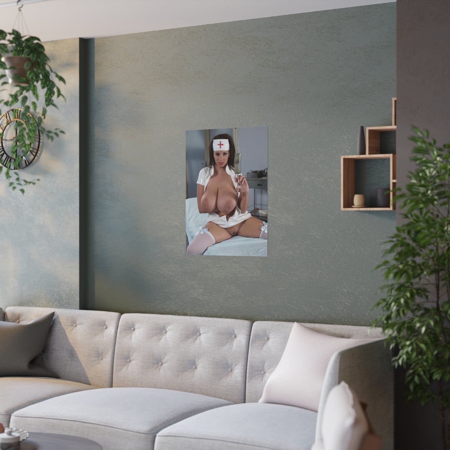 Satin Posters (210gsm) Sexy Nude Nurse
