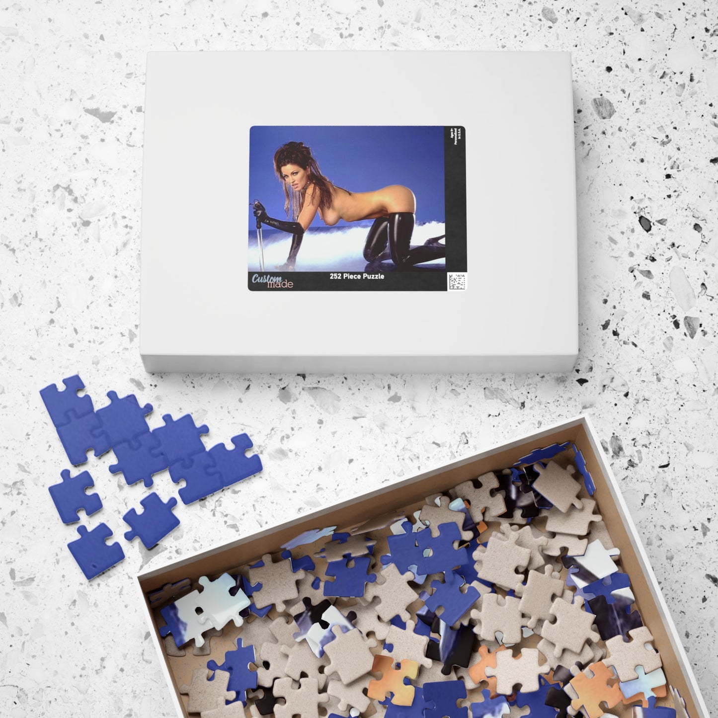 Puzzle (110, 252, 520, 1014-piece) Retro Adult Star Janine Lindenmulder Nude