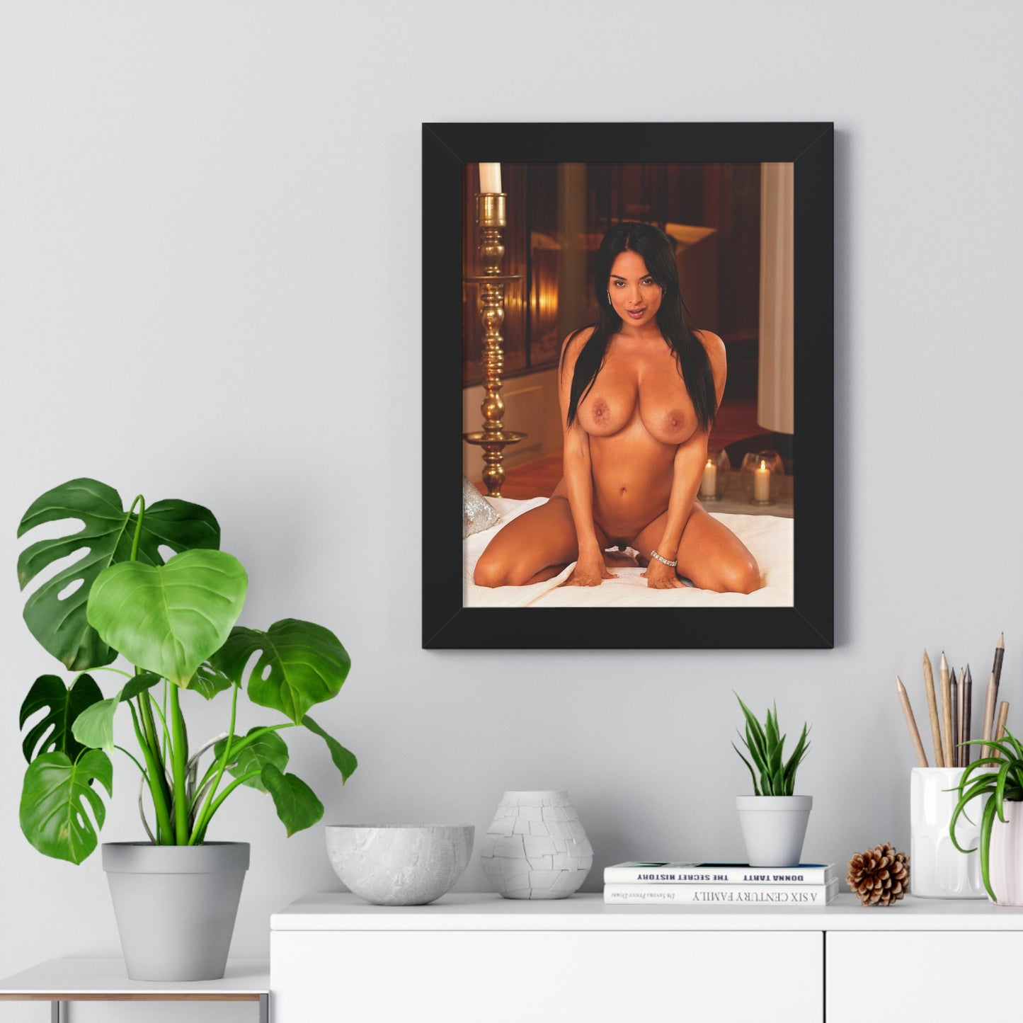 Framed Vertical Poster Pornstar Anissa Kate Nude