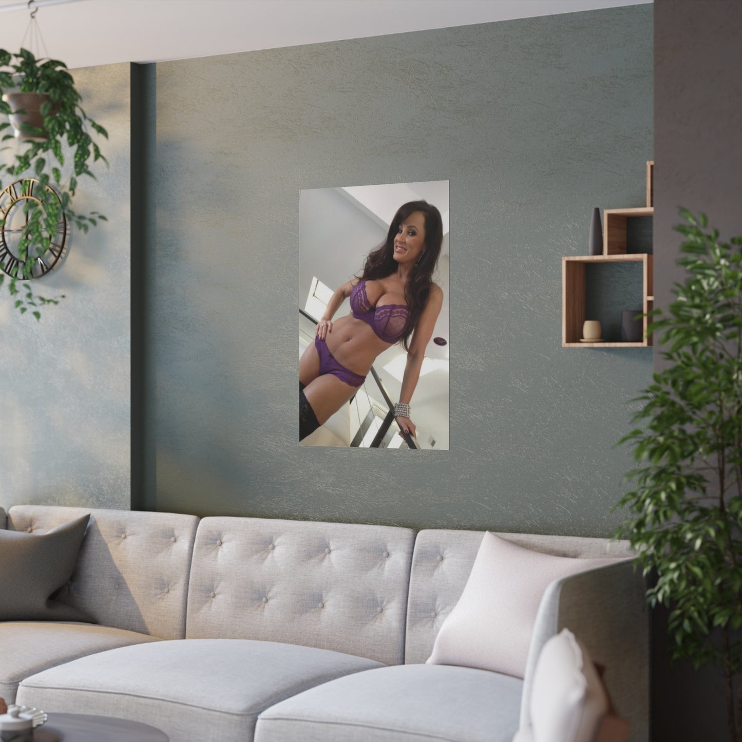 Satin Posters (210gsm) Lisa Ann Purple Lingerie