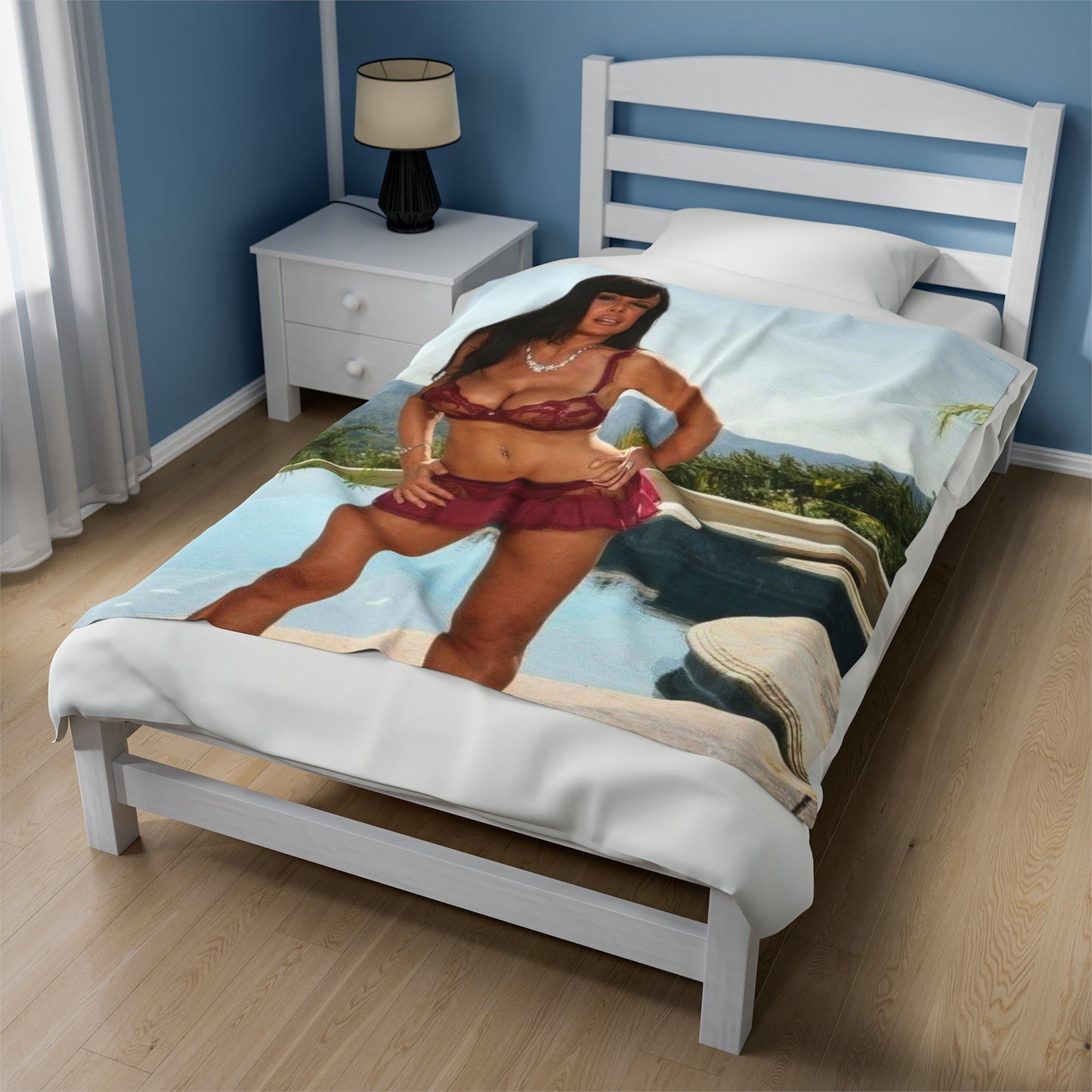 Velveteen Plush Blanket Lisa Ann Lingerie